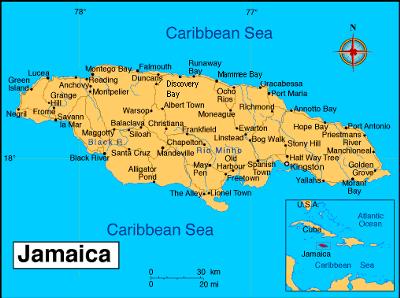 A Detailed Map Of Jamaica 21224166 